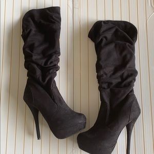 Buy 2 $6 shoes for $10. Black high heeled boots